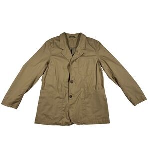 Duluth Trading Co Tradesman Utility Travel Tan Jacket Mens Size Large Mesh Lined